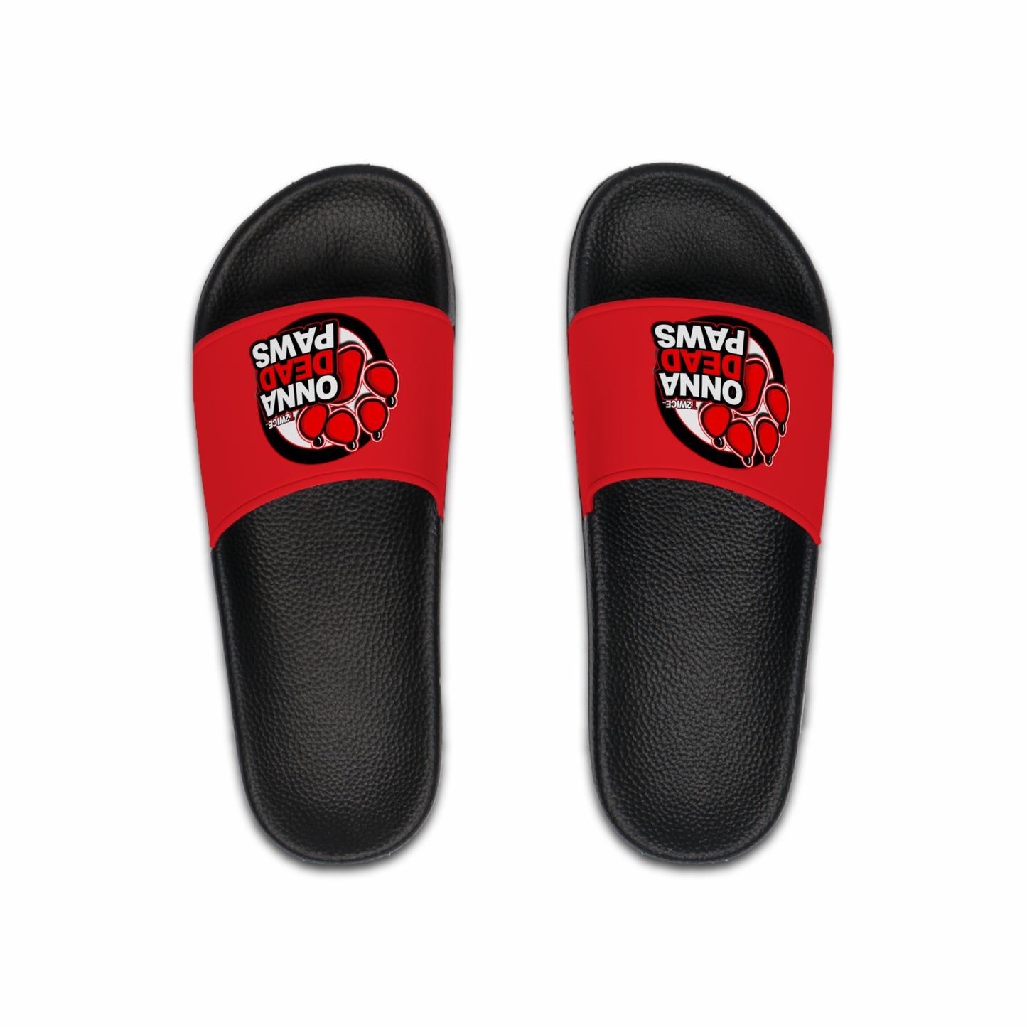 Classic Red and Black Dead Paws Slides