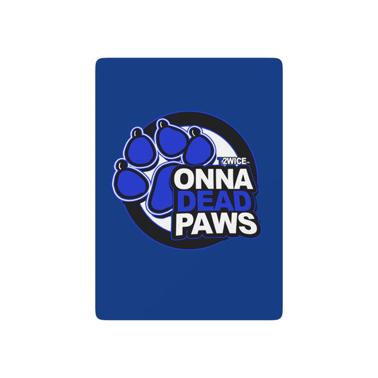 Onna Dead Paws All Blue Playing Cards