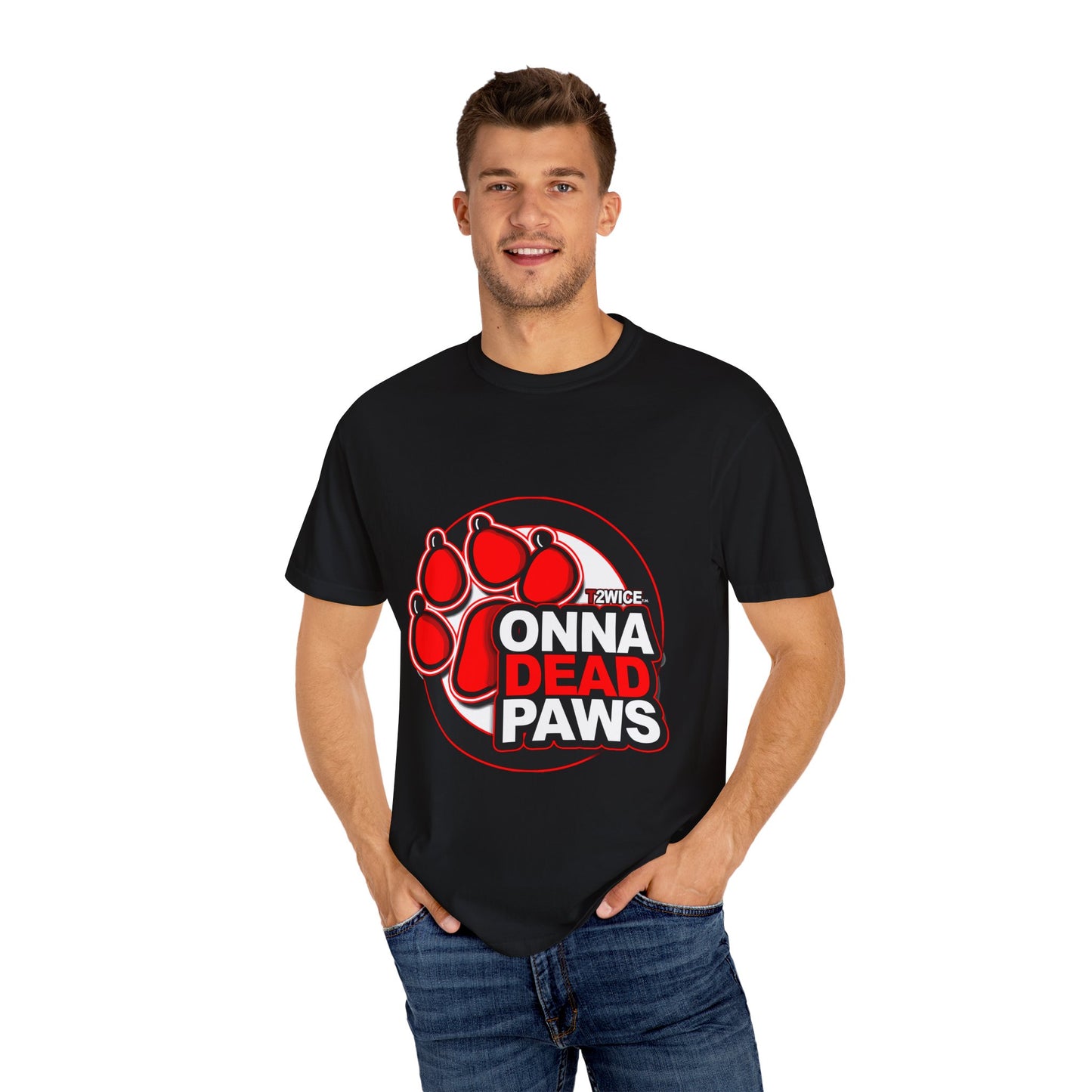 Classic Dead Paws Red Logo T shirt