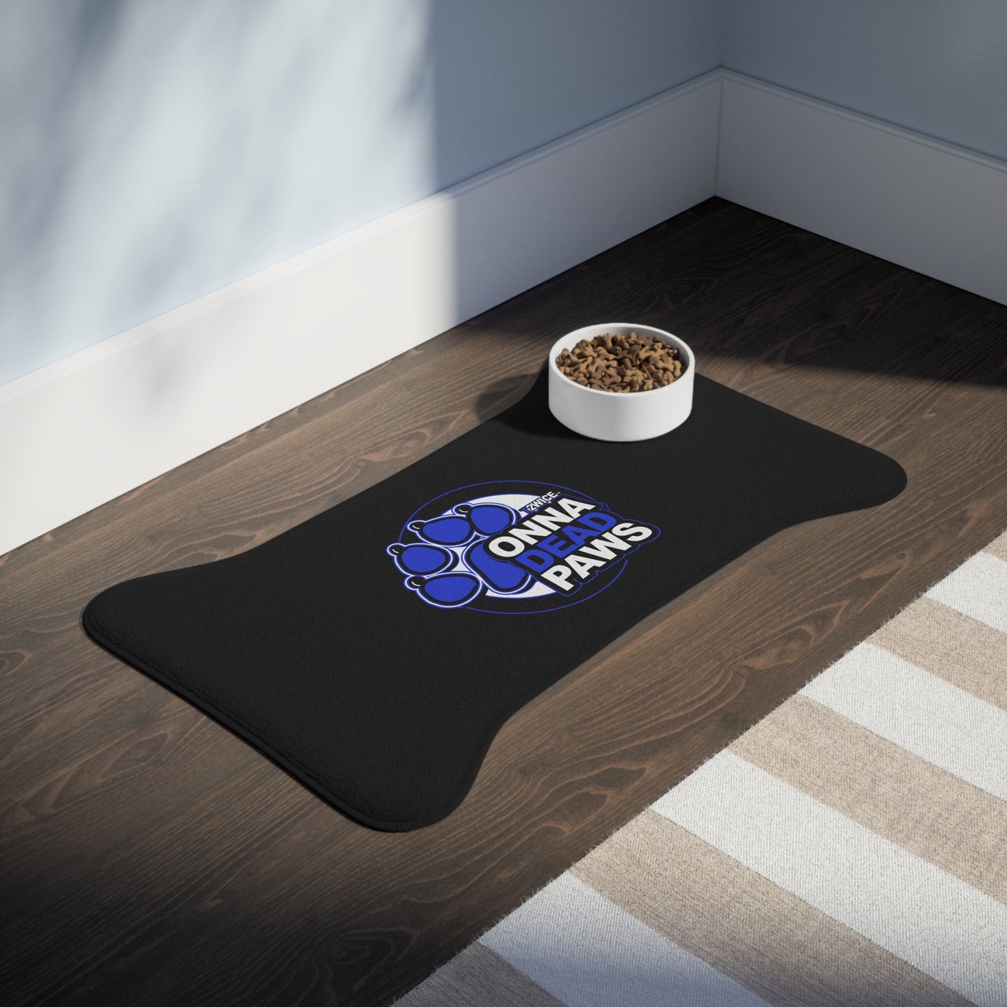 Dead Paws Black and Blue Pet Feeding Mats