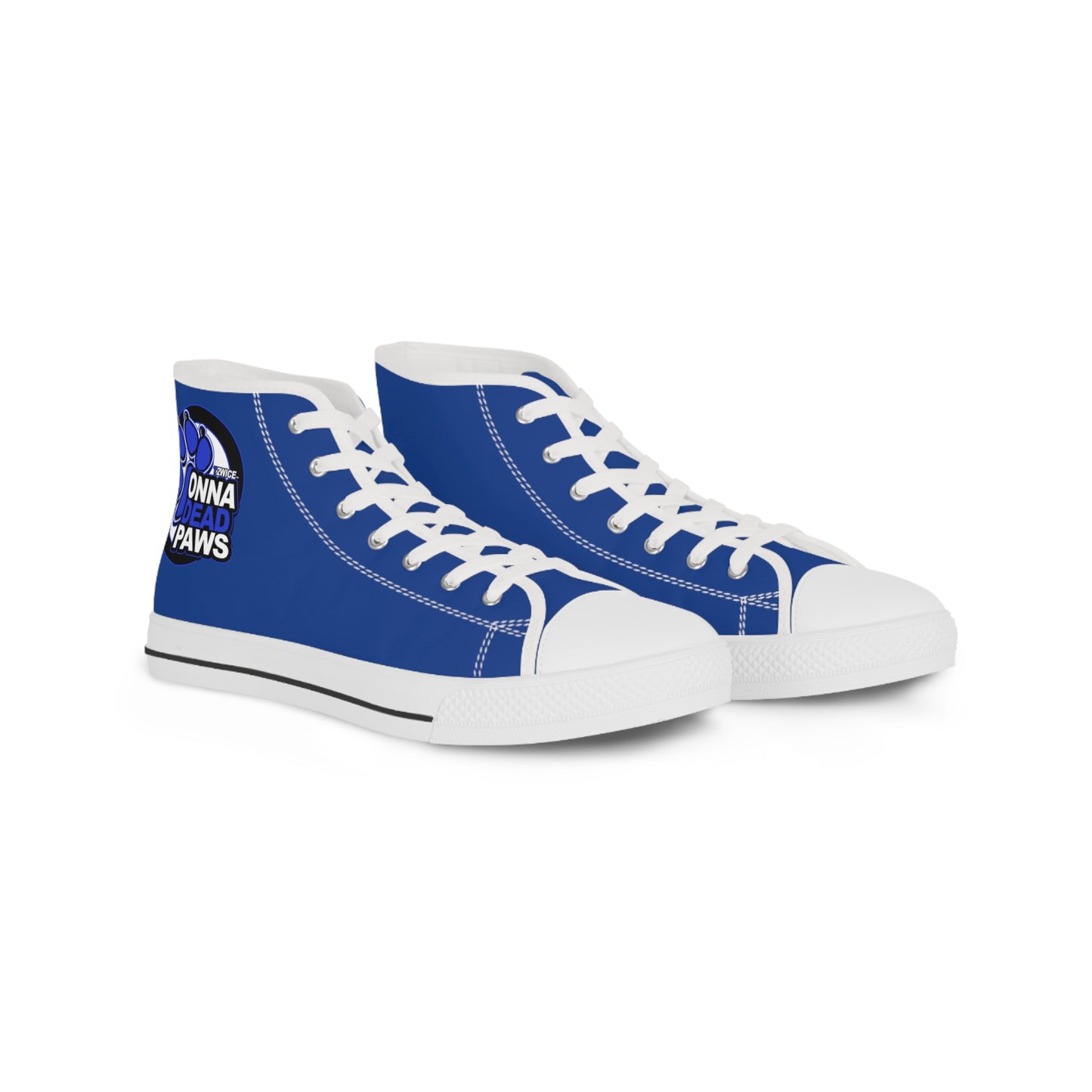 Dead Paws Blue logo Men's High Top Sneakers