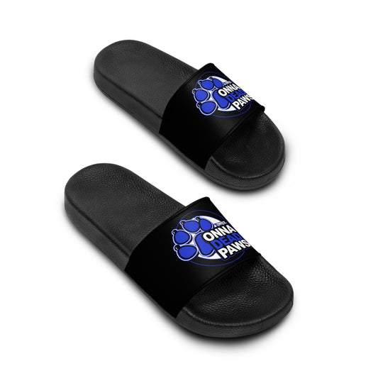 Classic Dead Paws Blue log Black  Slides