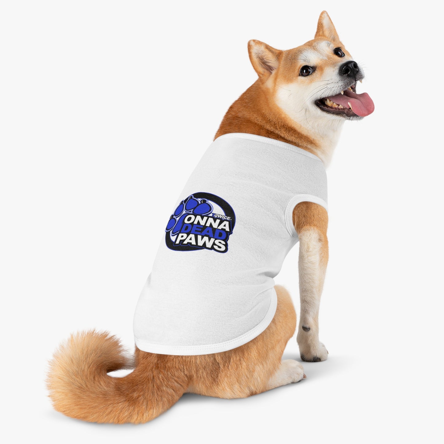 Dead Paws Blue Logo Pet Tank Top