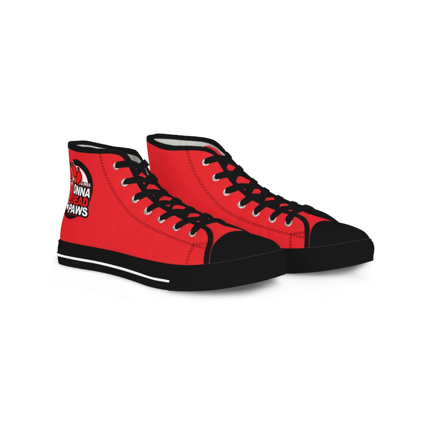 Dead Paws Red logo  High Top Sneakers