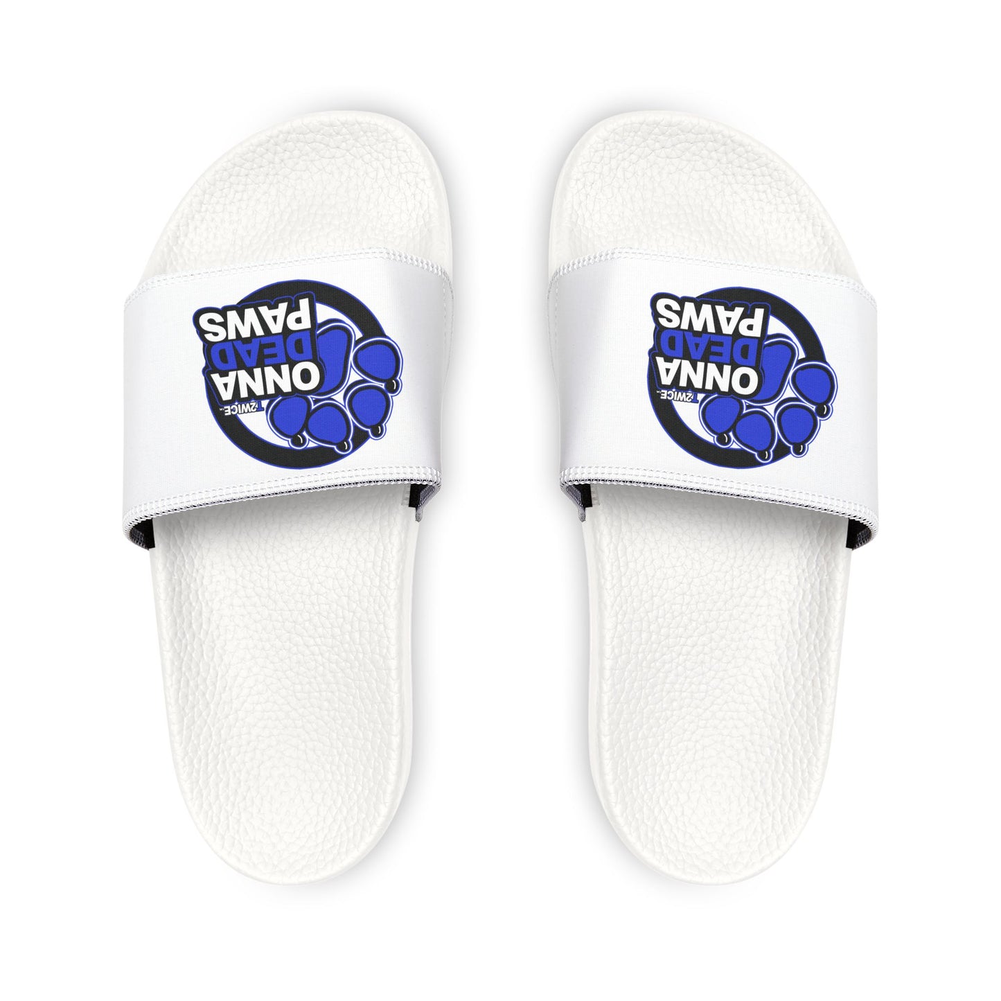 Classic Dead Paws Strap Slides Blue logo