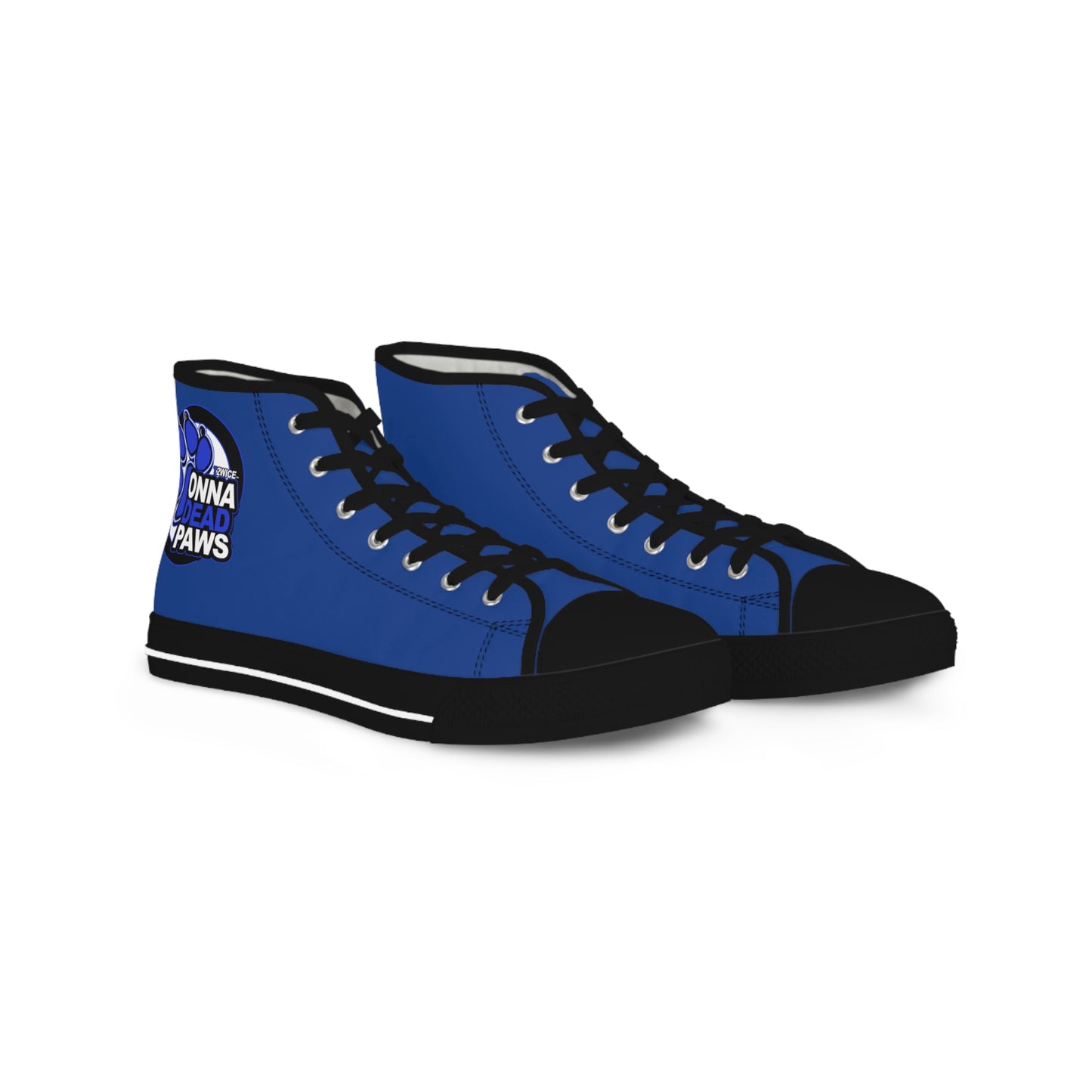 Dead Paws Blue logo Men's High Top Sneakers