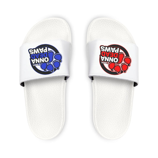 What the Paws?? Strap Slides in All white