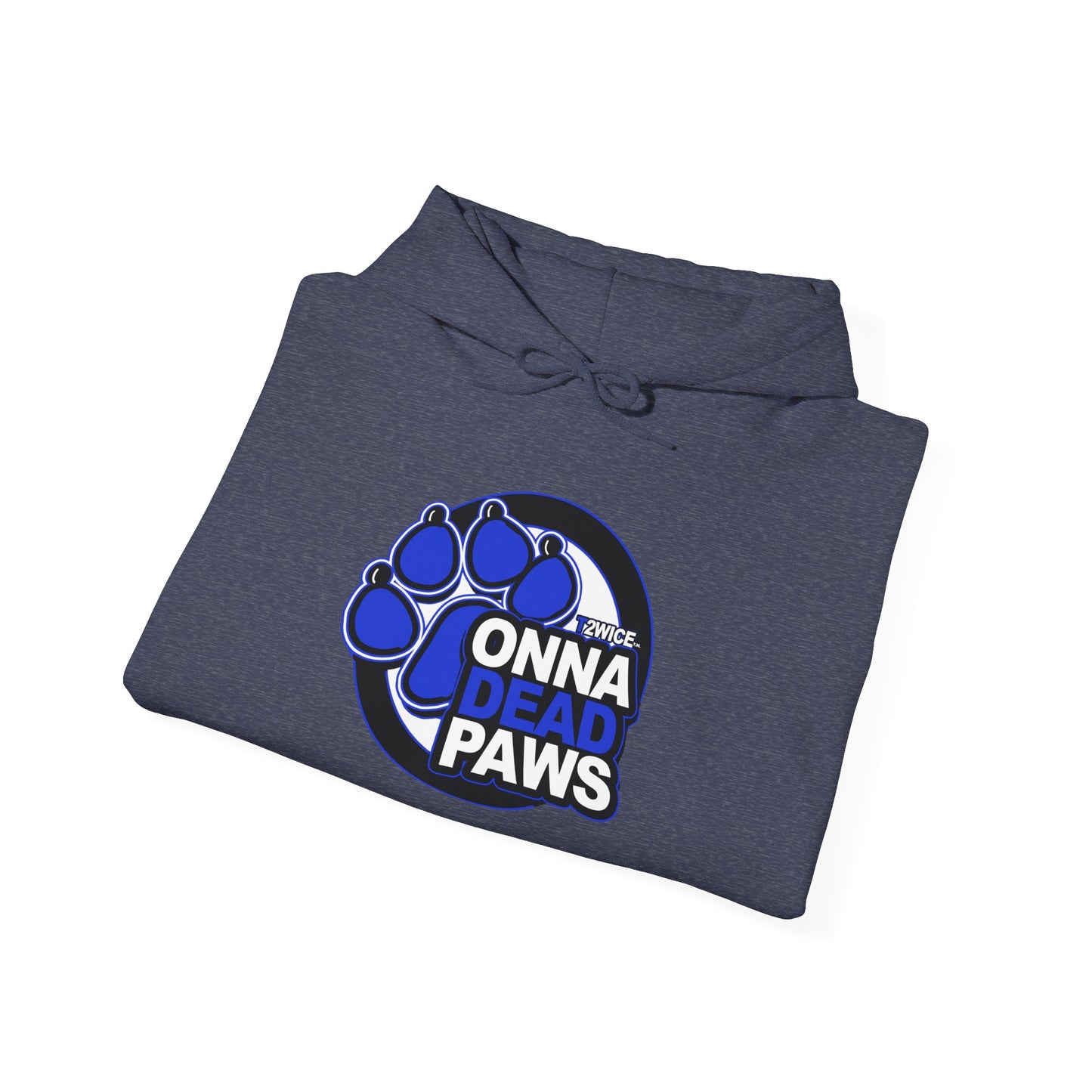 Classic Dead Paws Blue Logo  Hooded Sweatshirt