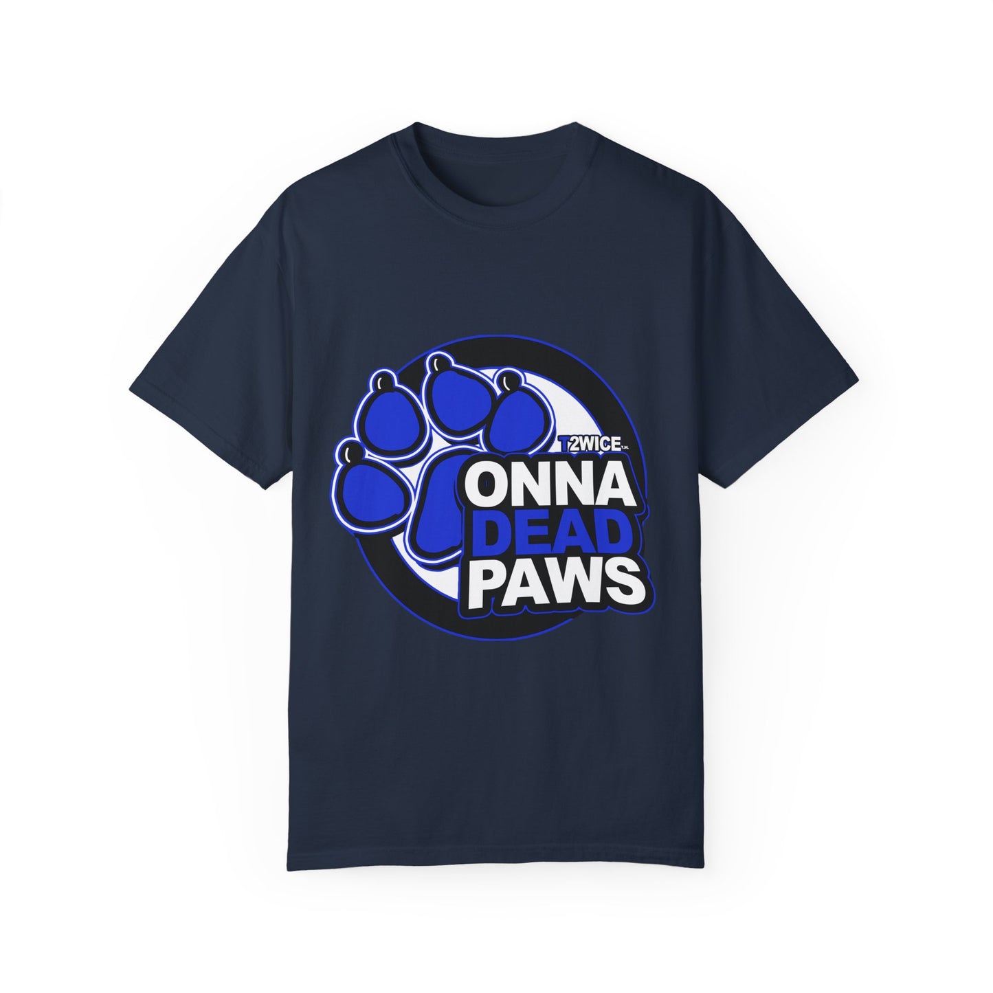 Classic Dead Paws Blue logo T-shirt