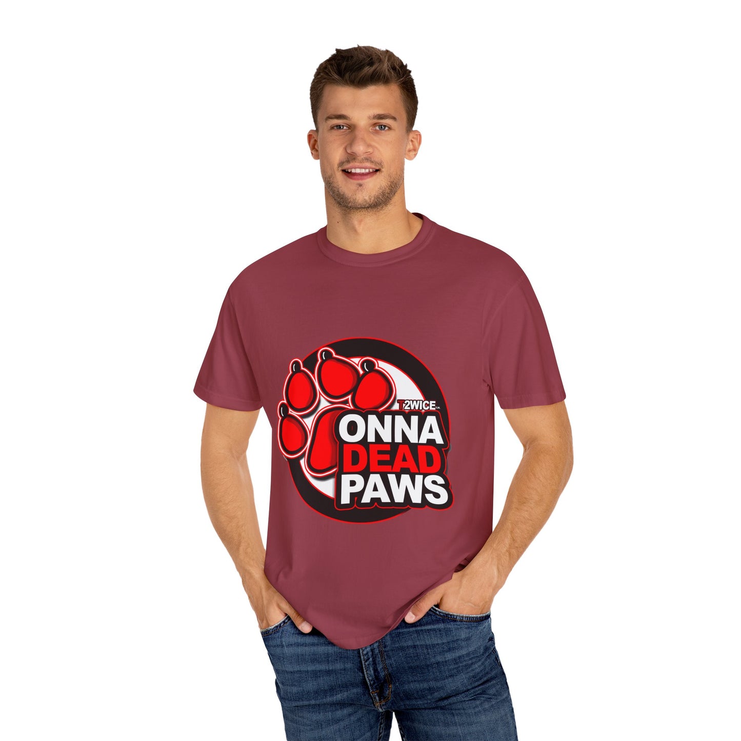 Classic Dead Paws Red Logo T shirt