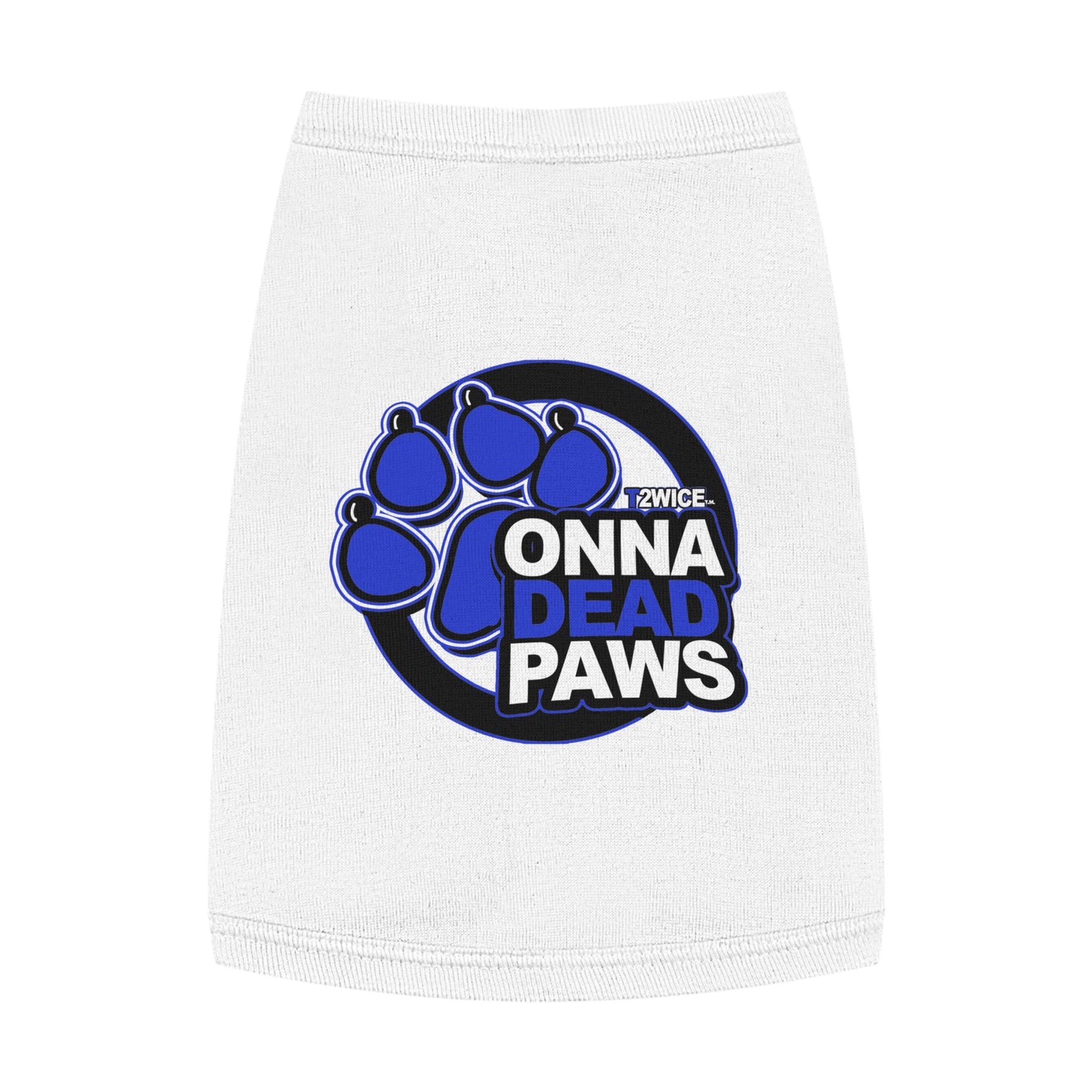 Dead Paws Blue Logo Pet Tank Top