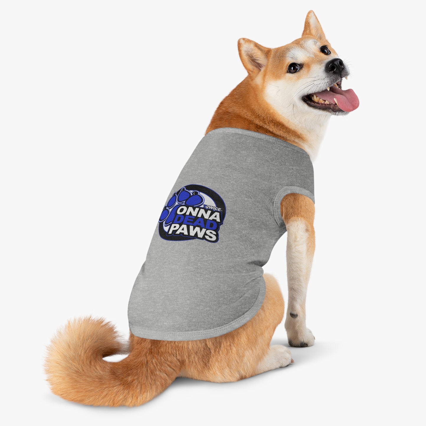 Dead Paws Blue Logo Pet Tank Top