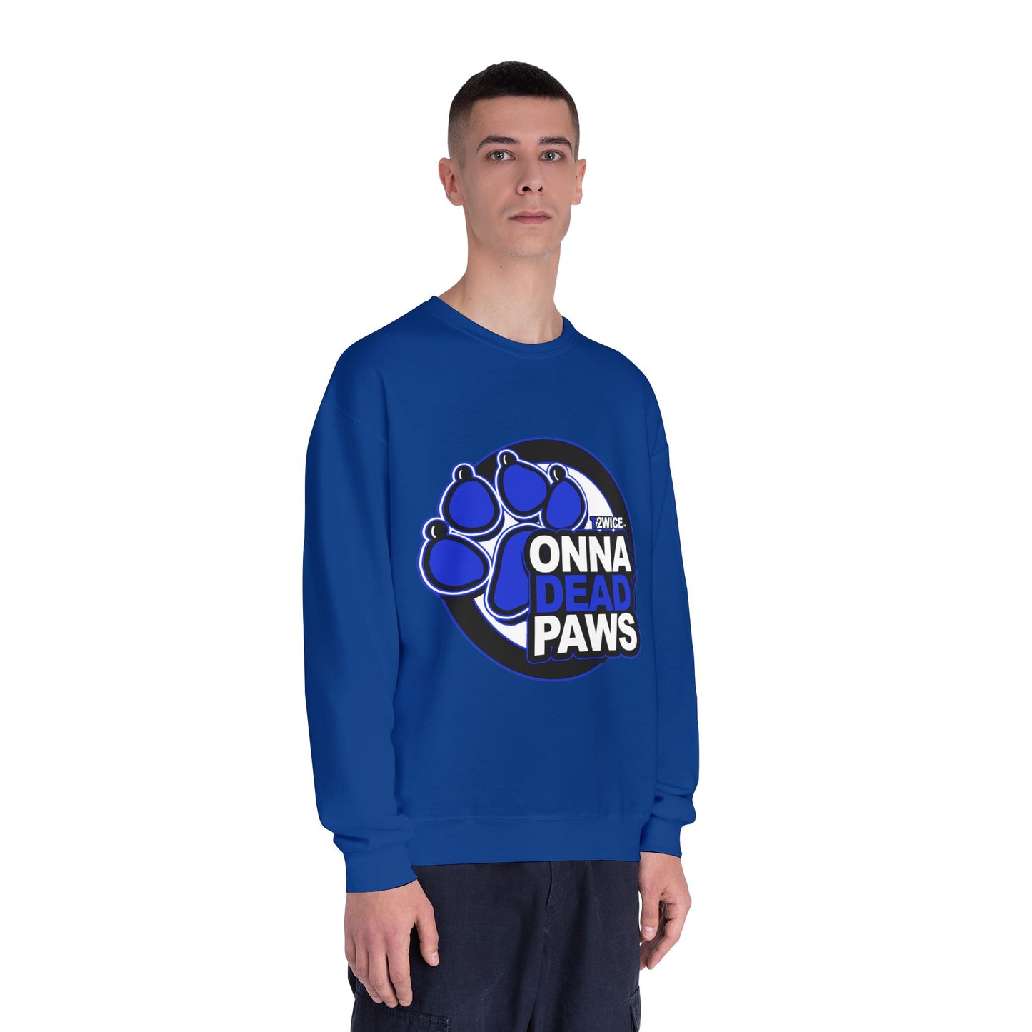 Classic Dead Paws Blue logo  Crewneck Sweatshirt