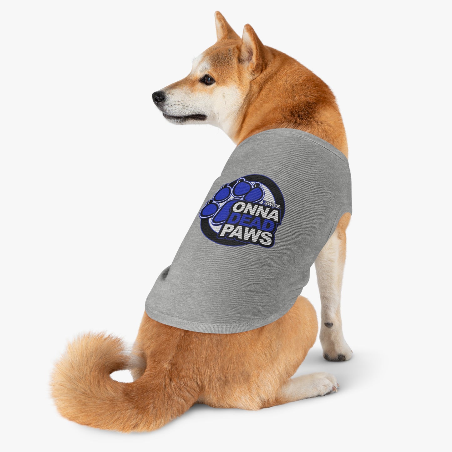 Dead Paws Blue Logo Pet Tank Top