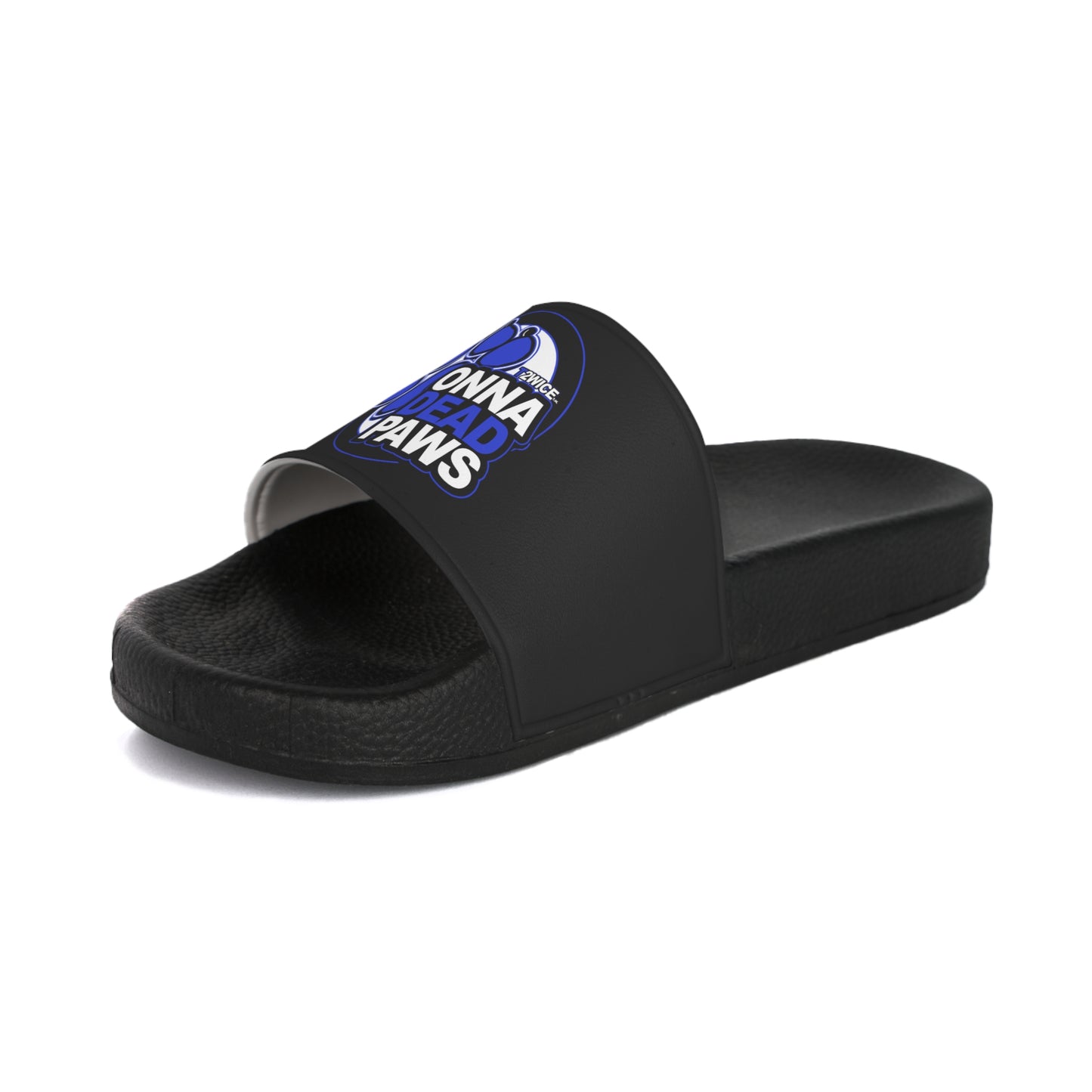 Classic Dead Paws Blue log Black  Slides