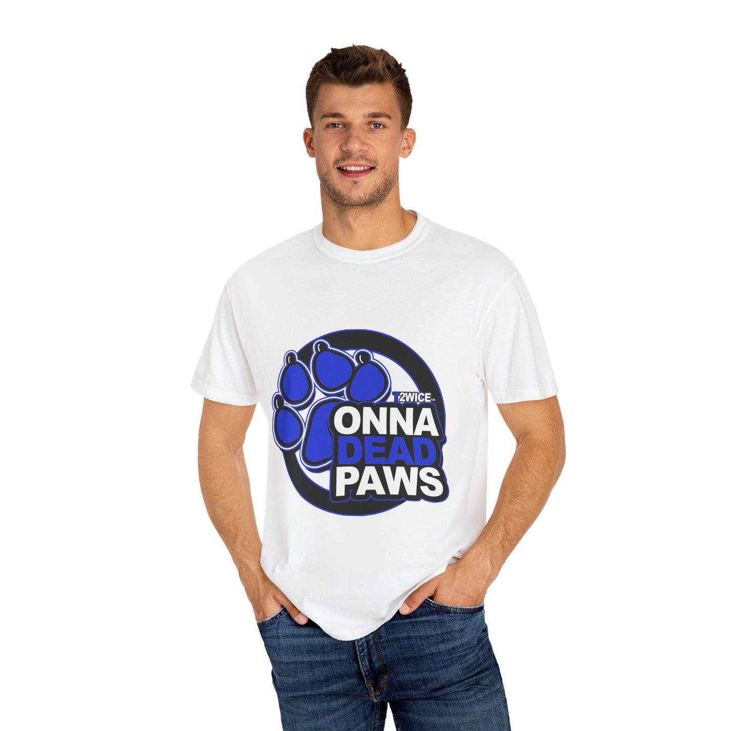 Classic Dead Paws Blue logo T-shirt