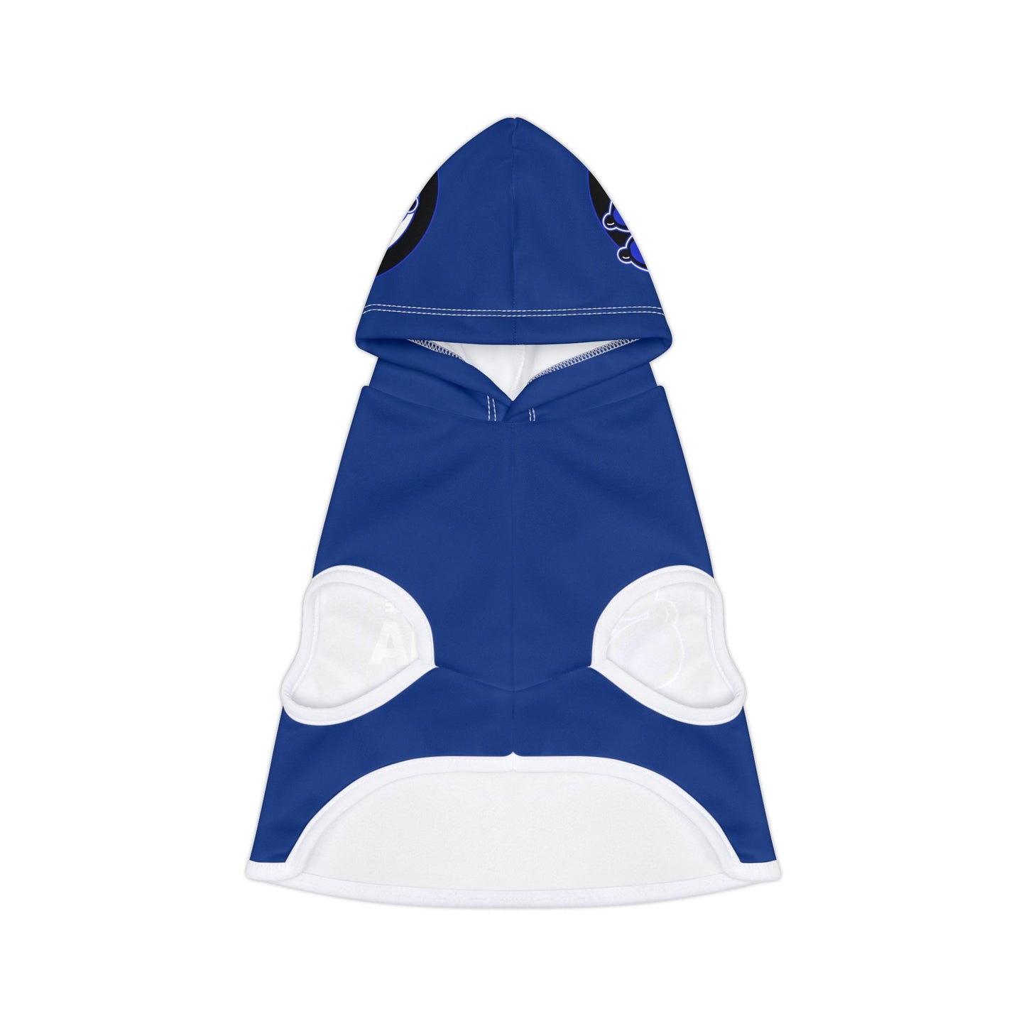 Dead Paws Blue logo Pet Hoodie in Blue