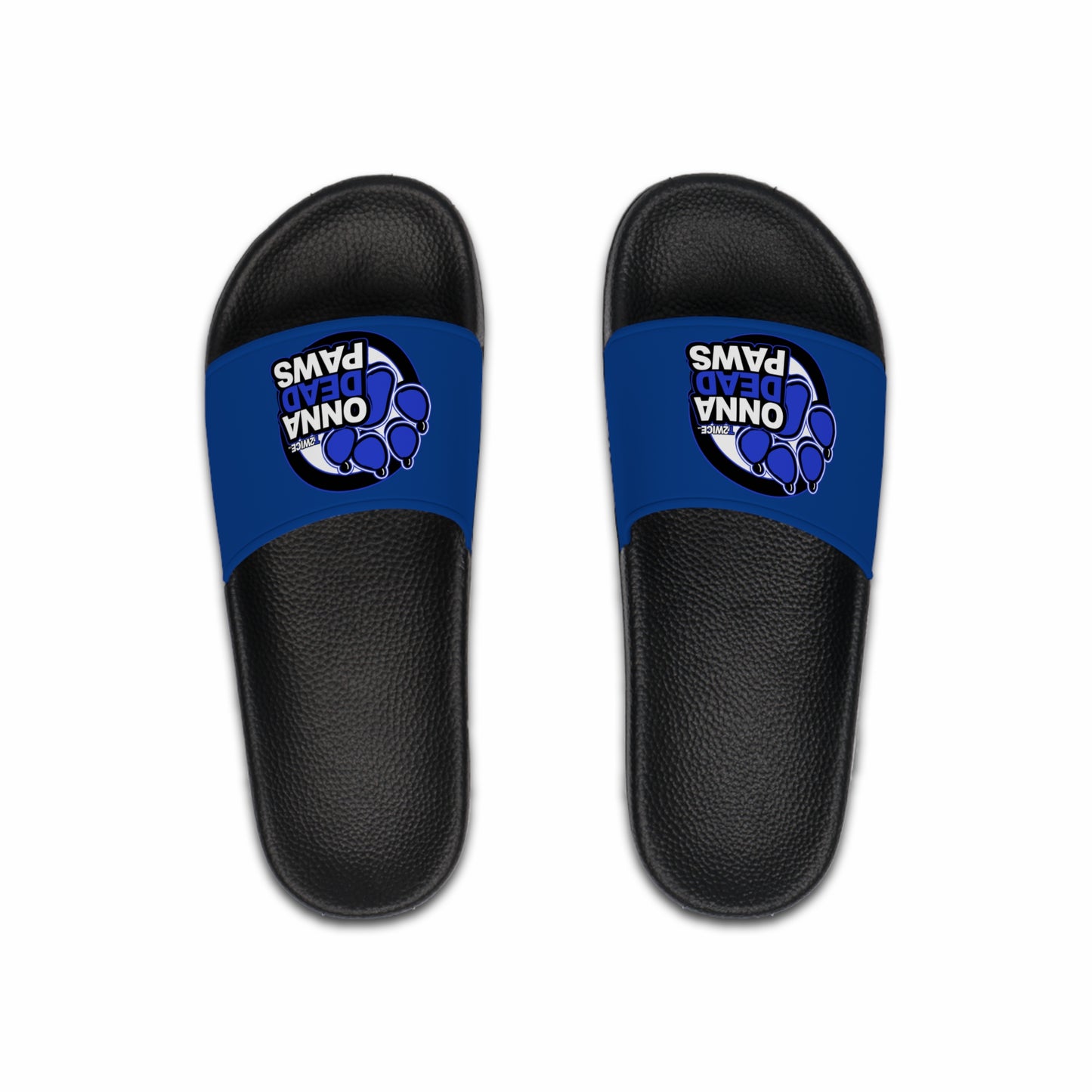 Dead Paws Blue and Black Slides