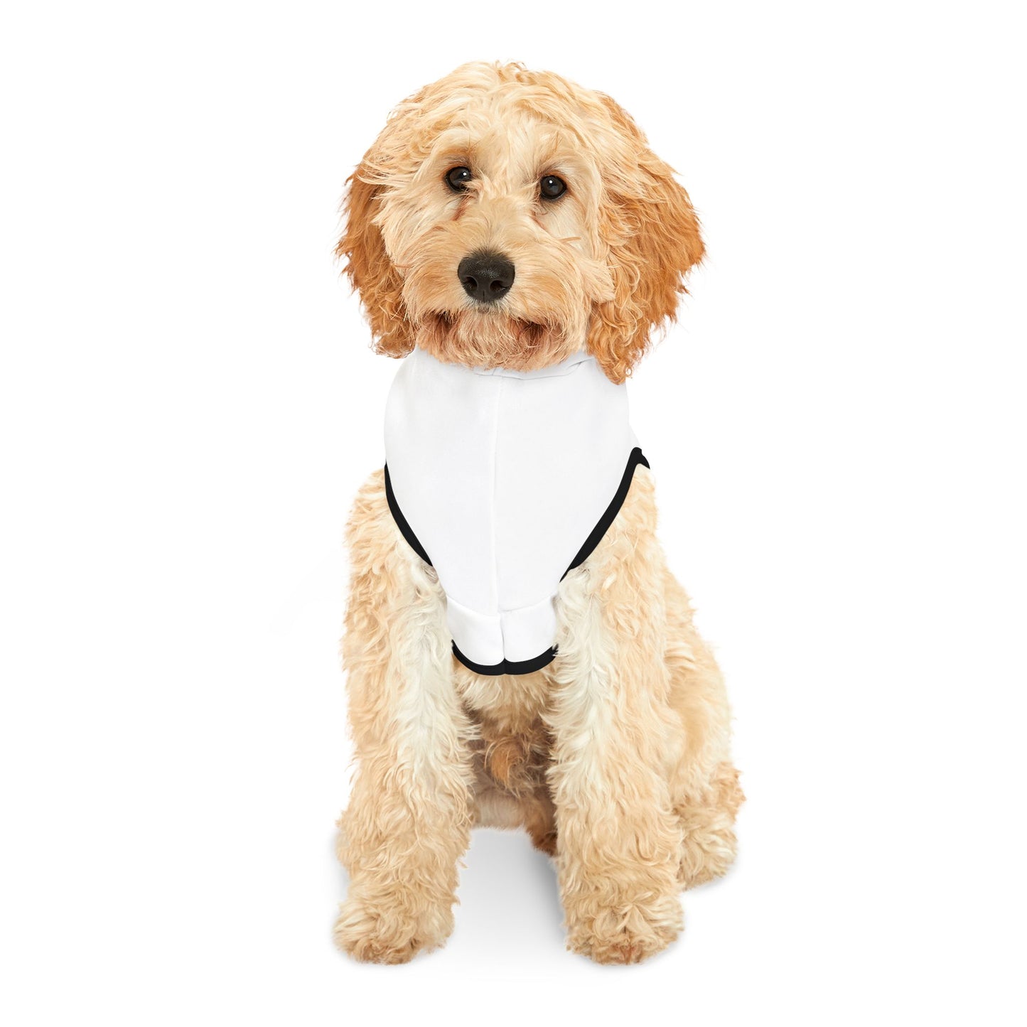 Dead Paws Red Logo Pet Hoodie in white
