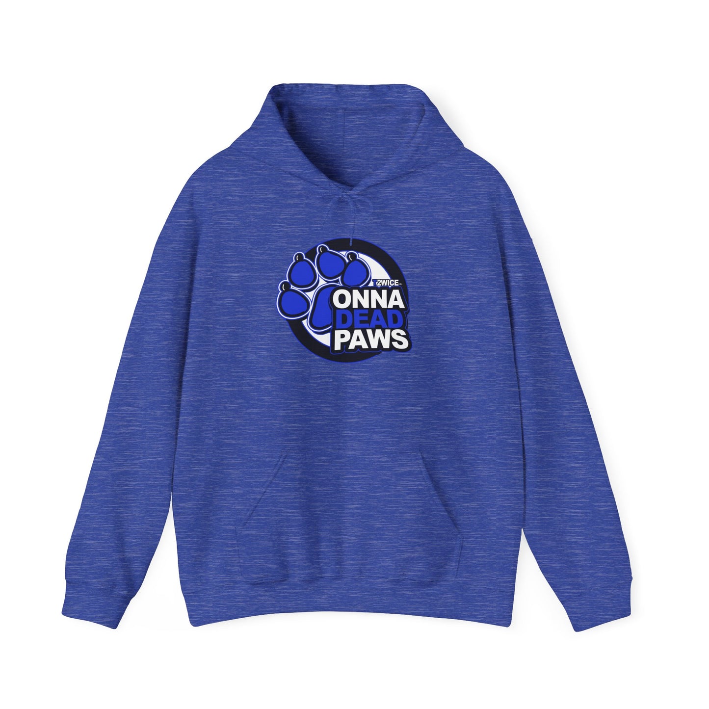 Classic Dead Paws Blue Logo  Hooded Sweatshirt