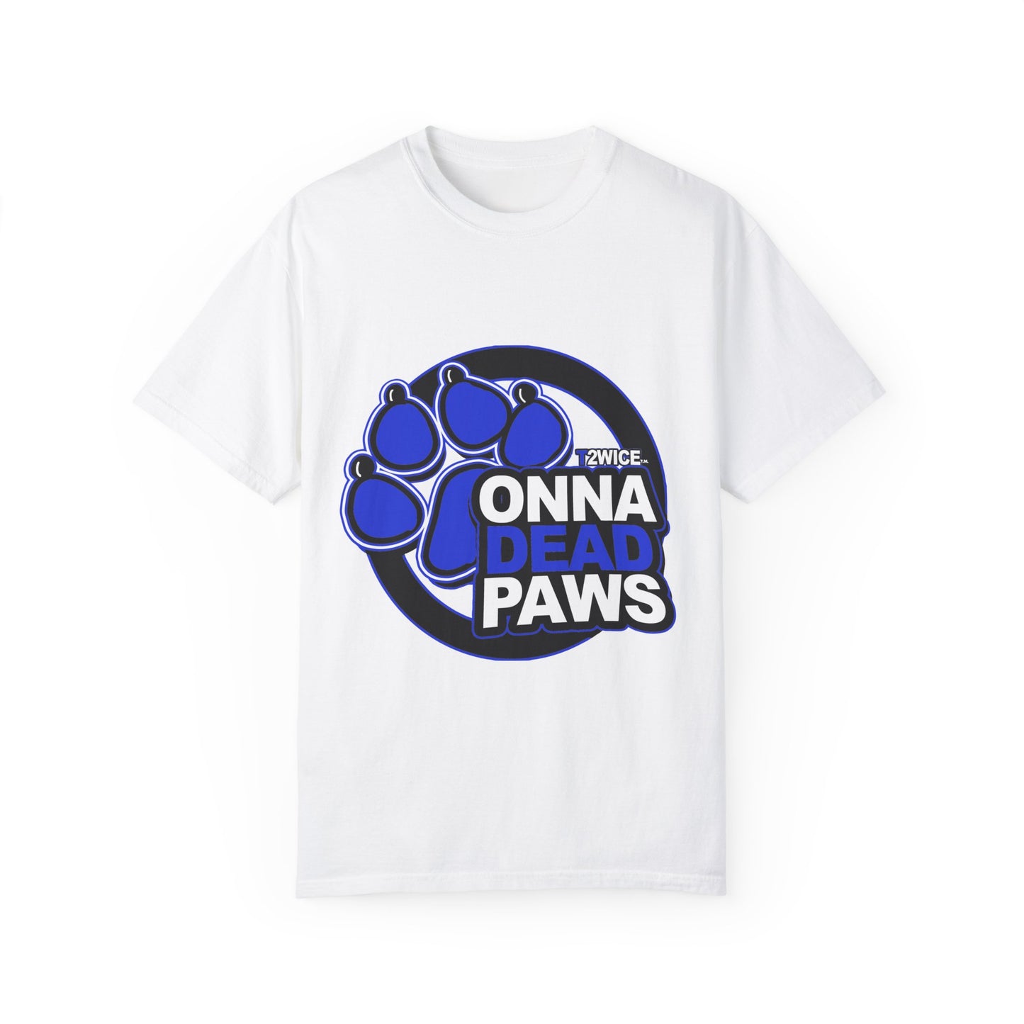 Classic Dead Paws Blue logo T-shirt