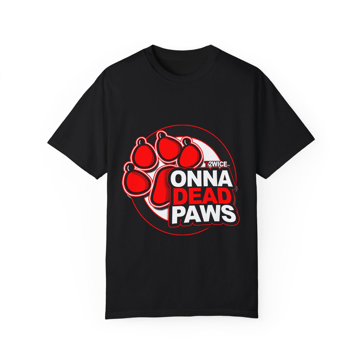 Classic Dead Paws Red Logo T shirt