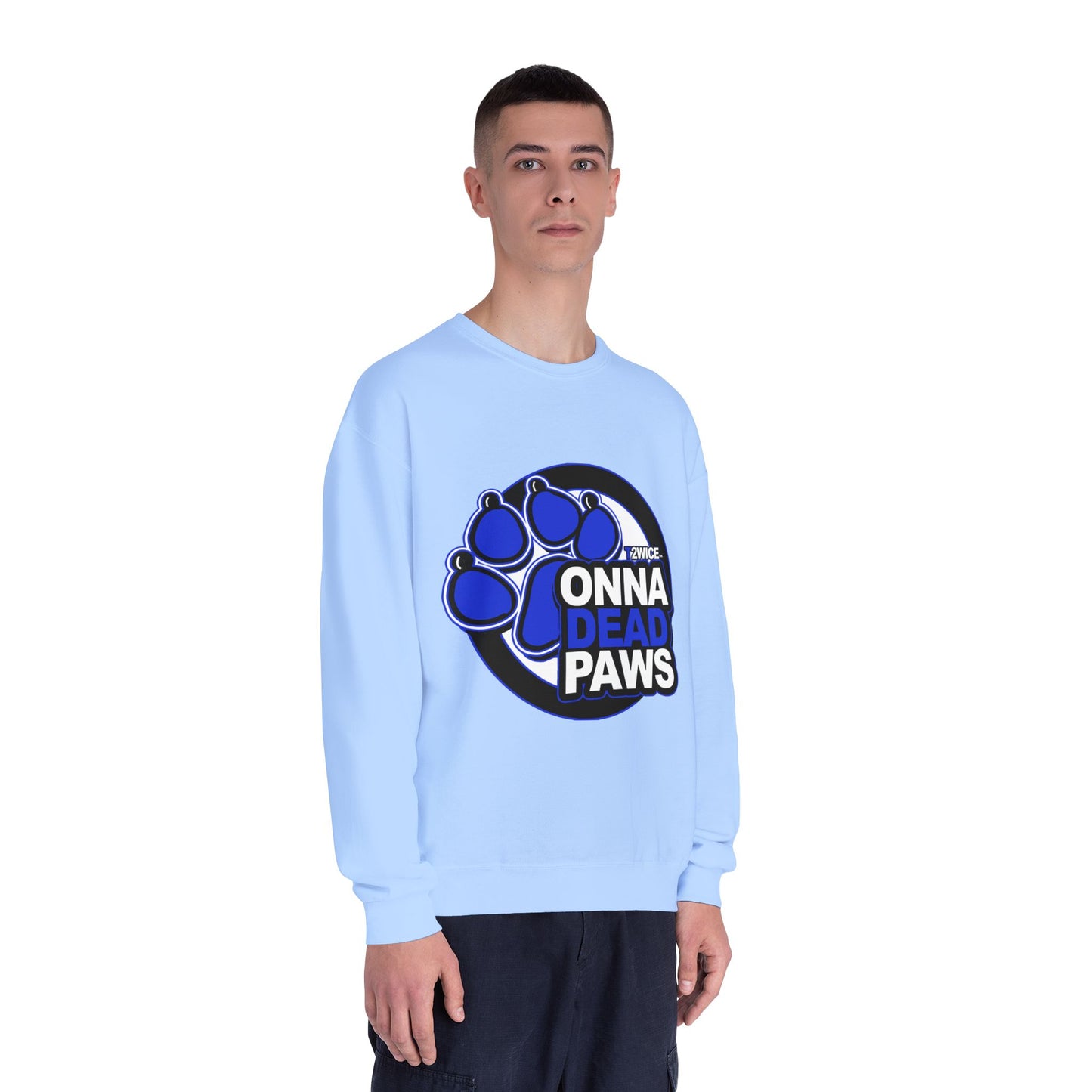 Classic Dead Paws Blue logo  Crewneck Sweatshirt