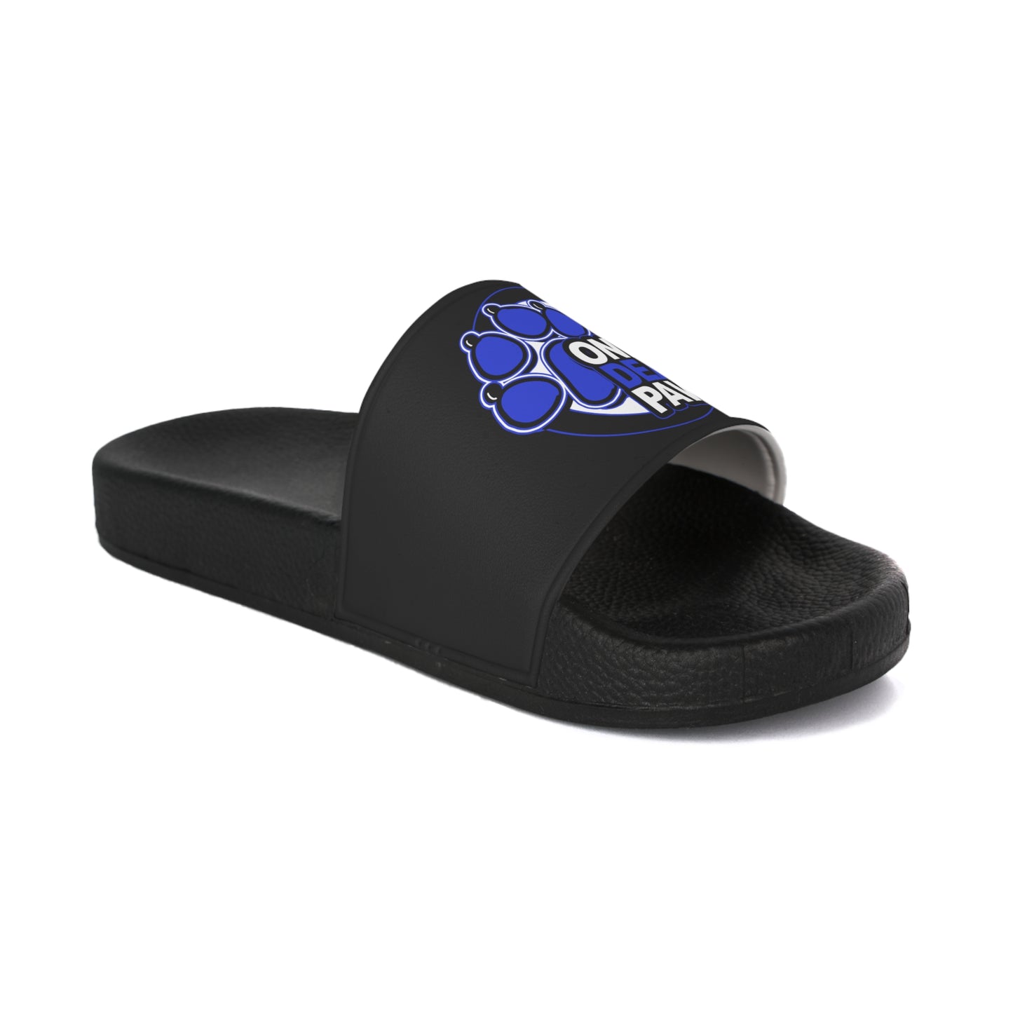 Classic Dead Paws Blue log Black  Slides