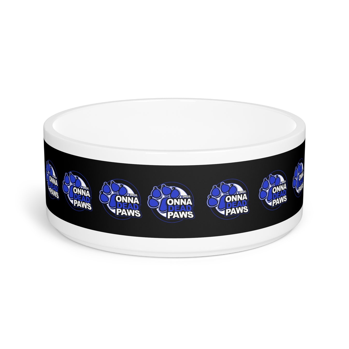 Dead Paws Black and Blue Pet Bowl