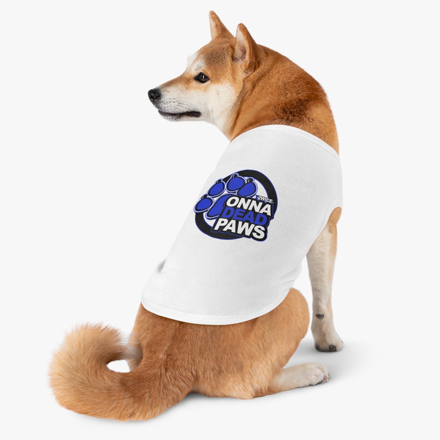 Dead Paws Blue Logo Pet Tank Top