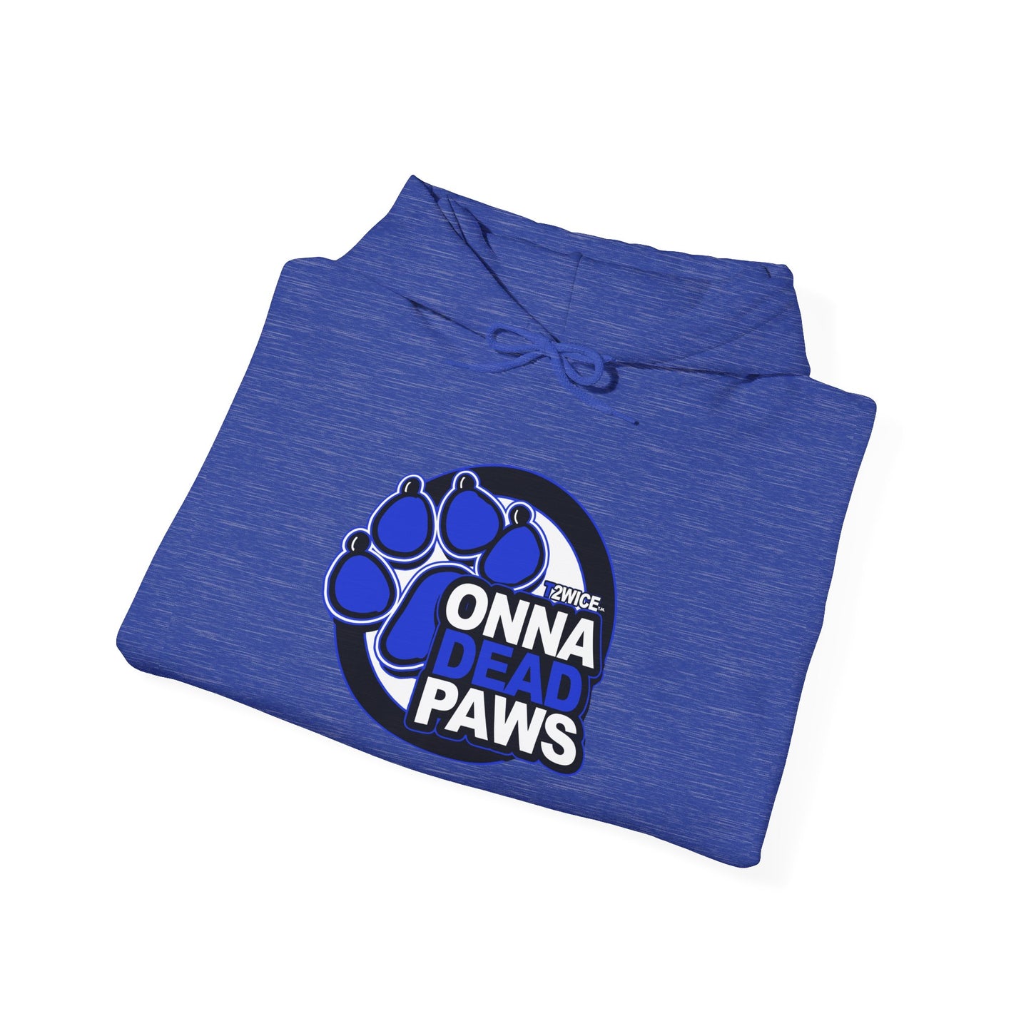 Classic Dead Paws Blue Logo  Hooded Sweatshirt