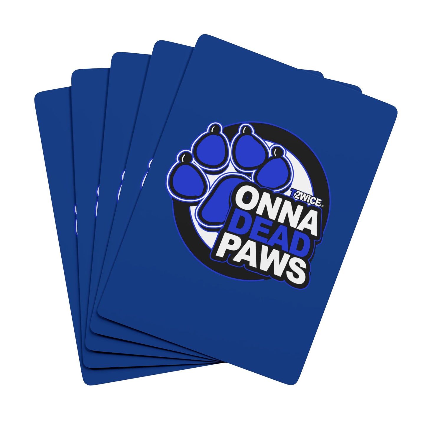 Onna Dead Paws All Blue Playing Cards