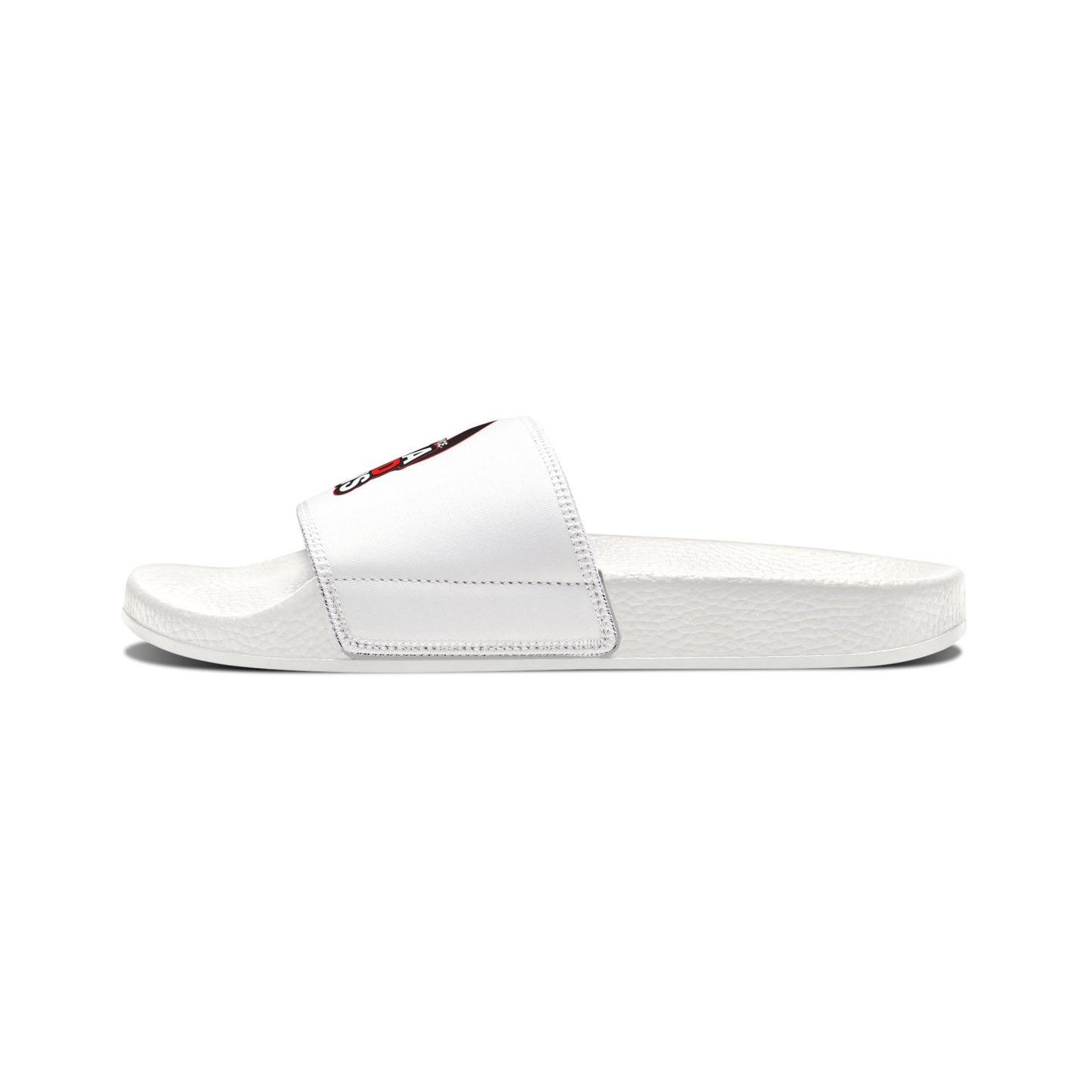 Classic All white Dead Paws Red log Strap Slides