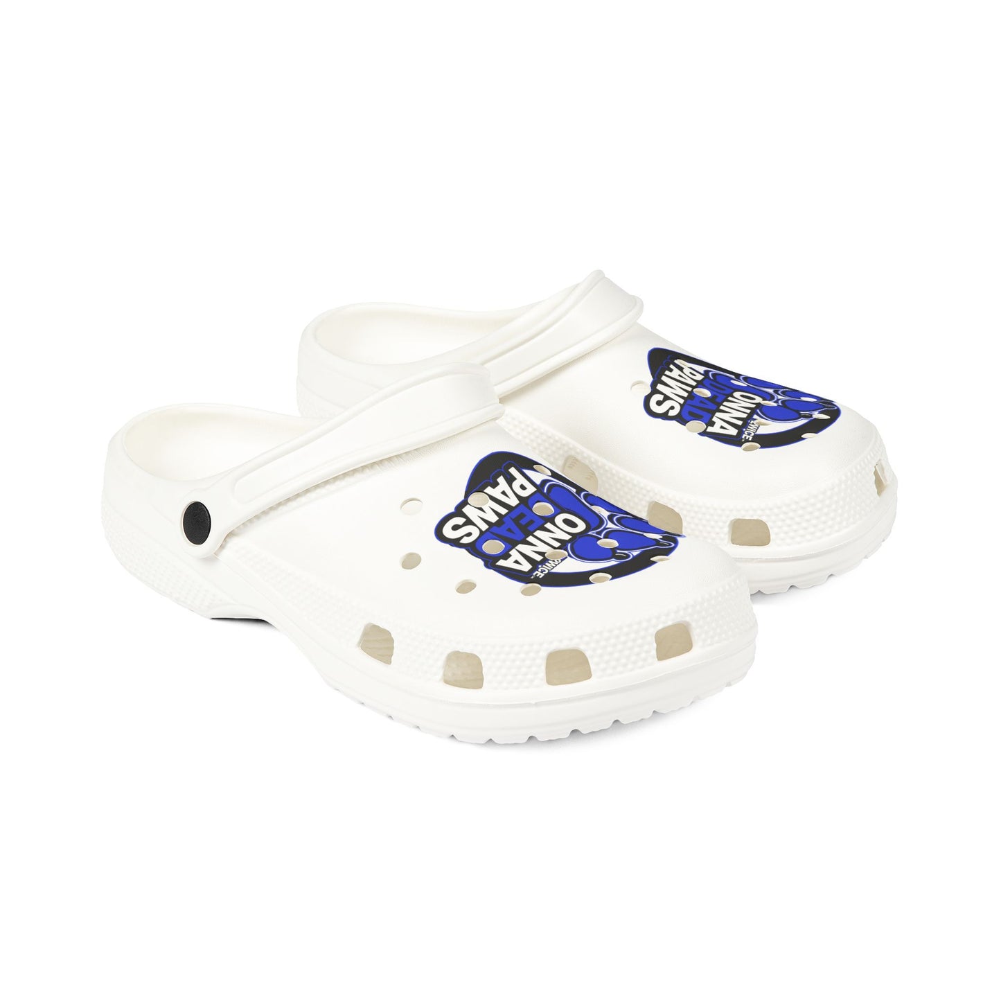 Dead Paws Blue logo croks in white