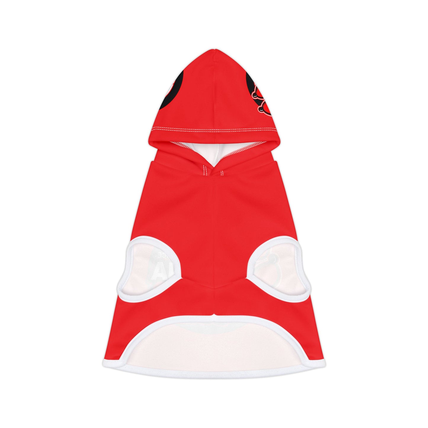 Dead Paws Red Logo Pet Hoodie in Red