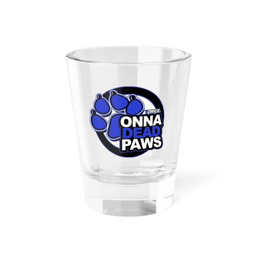 Onna Dead Paws Shot Glass in Blue
