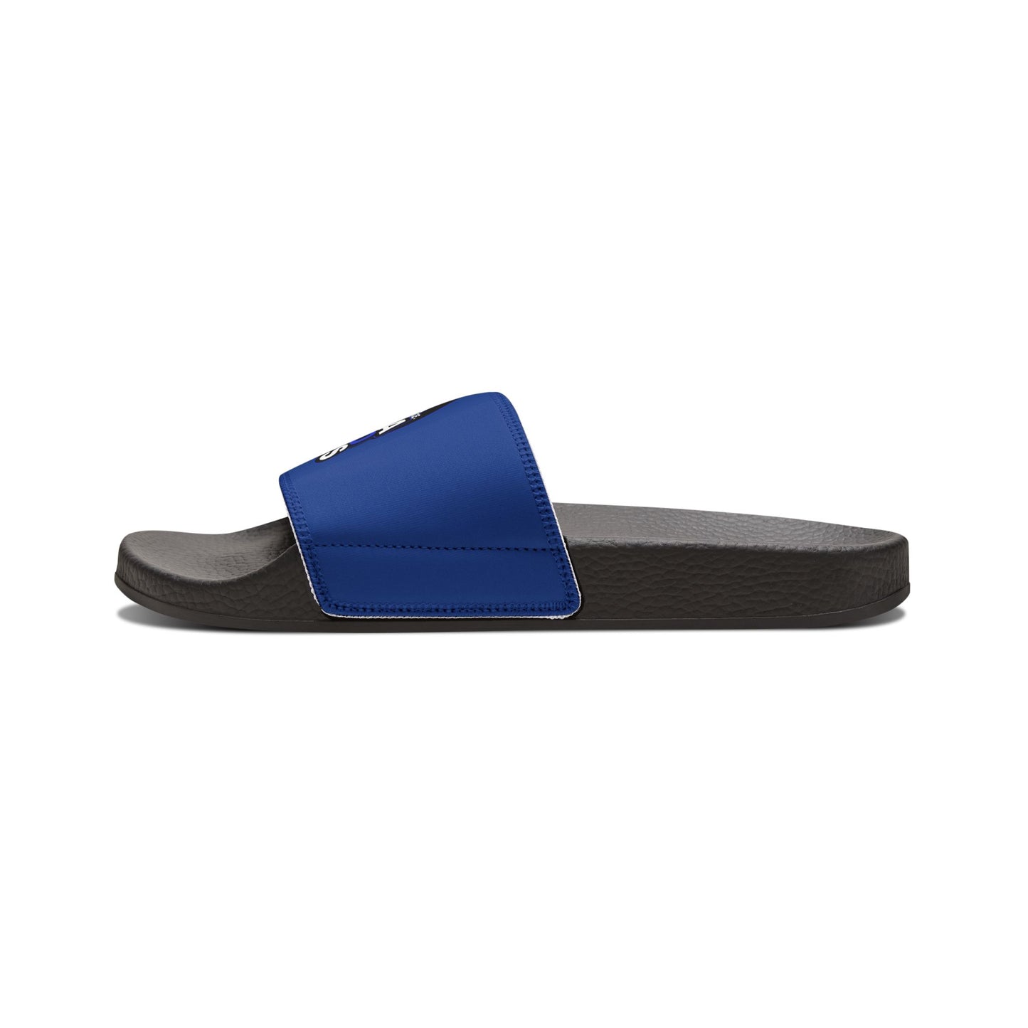 Classic Dead Paws Blue and Black blue logo Strap Slides