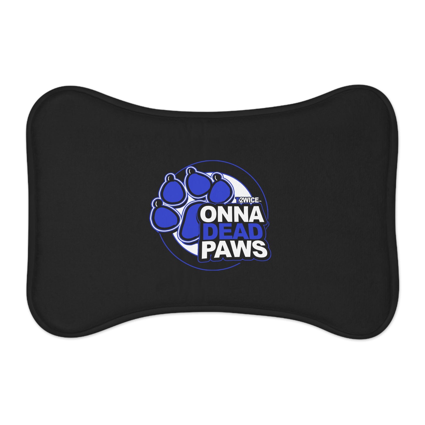 Dead Paws Black and Blue Pet Feeding Mats