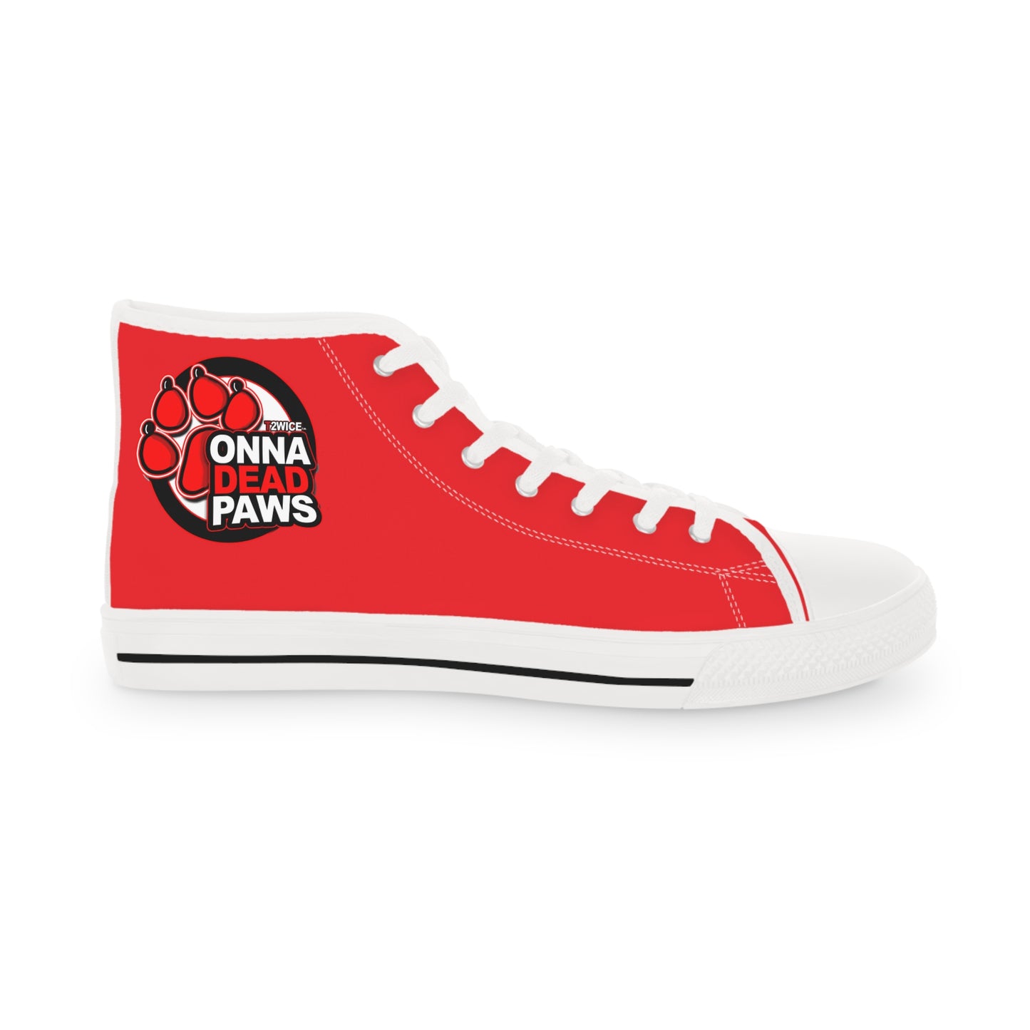 Dead Paws Red logo  High Top Sneakers