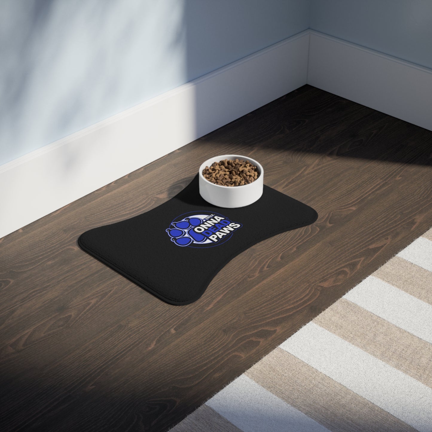 Dead Paws Black and Blue Pet Feeding Mats