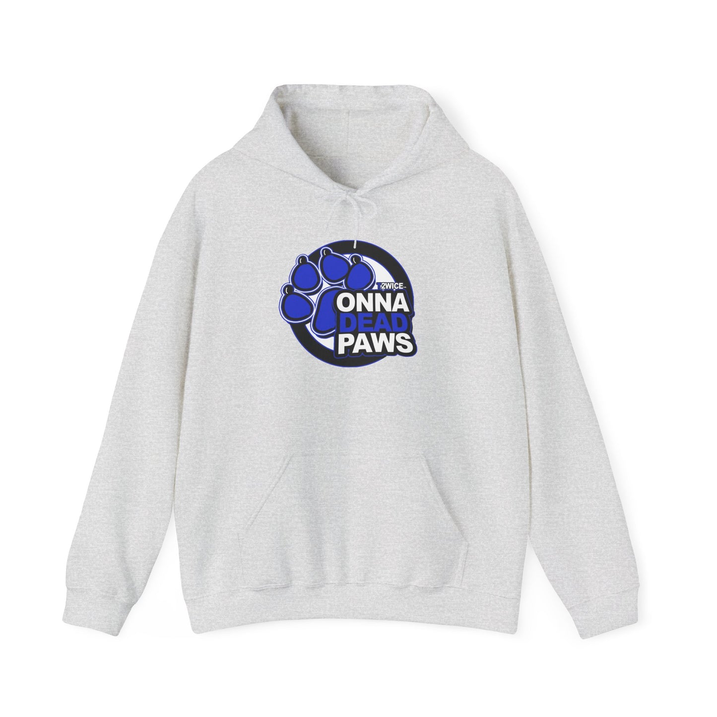 Classic Dead Paws Blue Logo  Hooded Sweatshirt