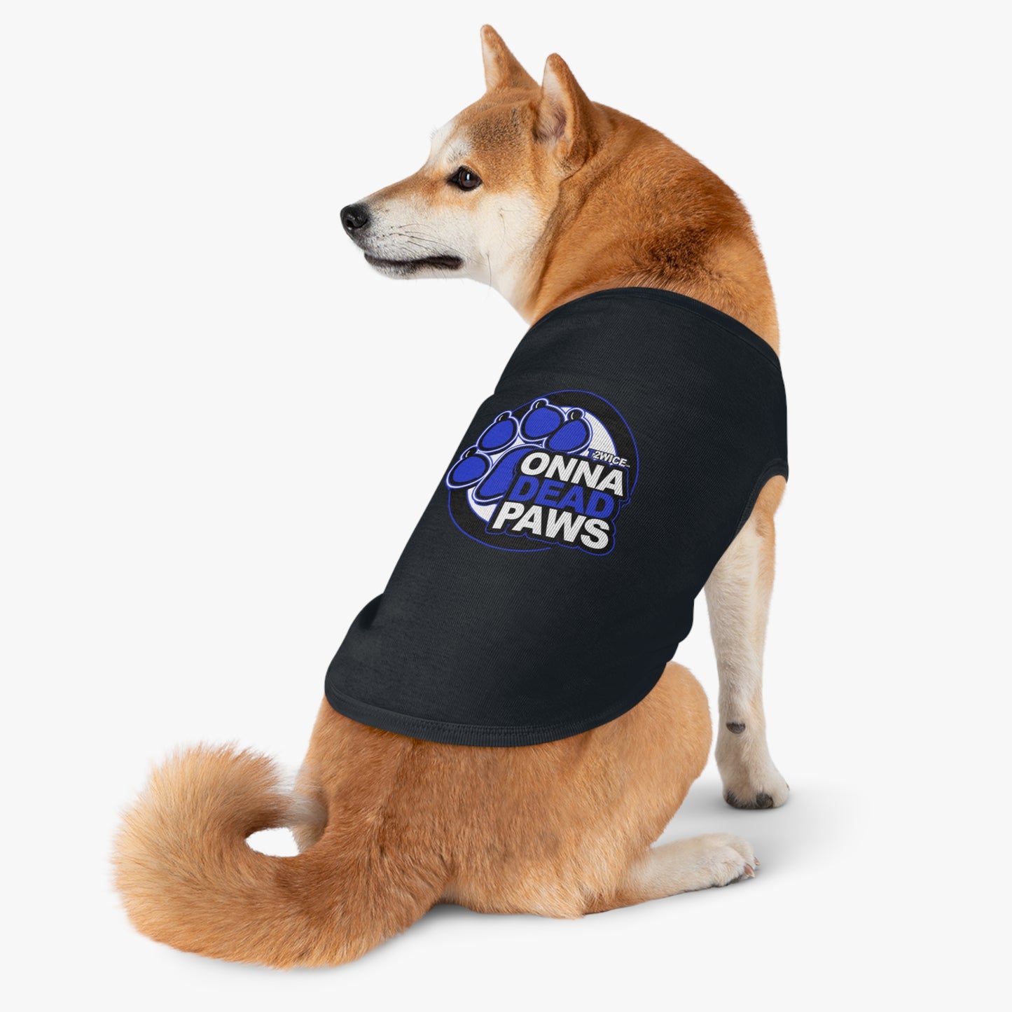 Dead Paws Blue Logo Pet Tank Top