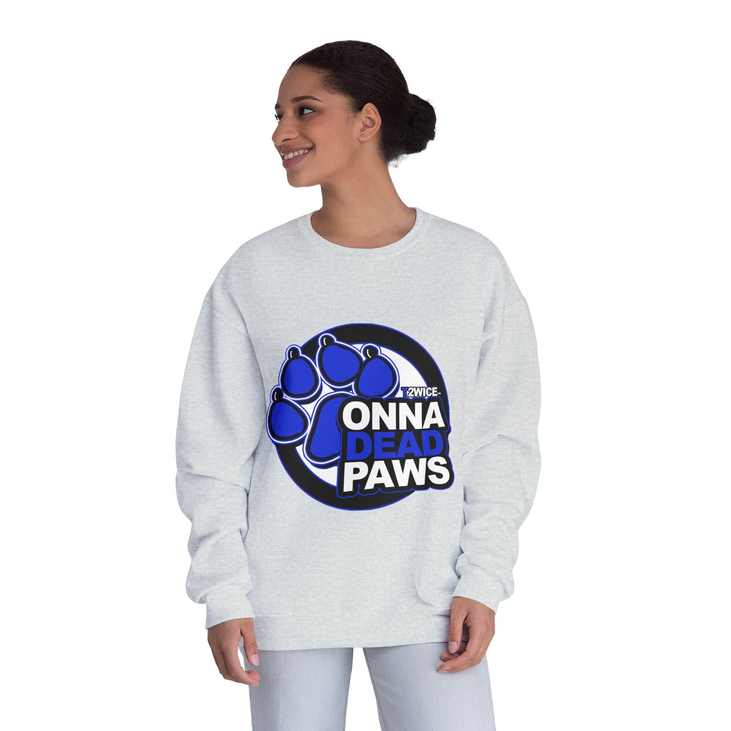 Classic Dead Paws Blue logo  Crewneck Sweatshirt