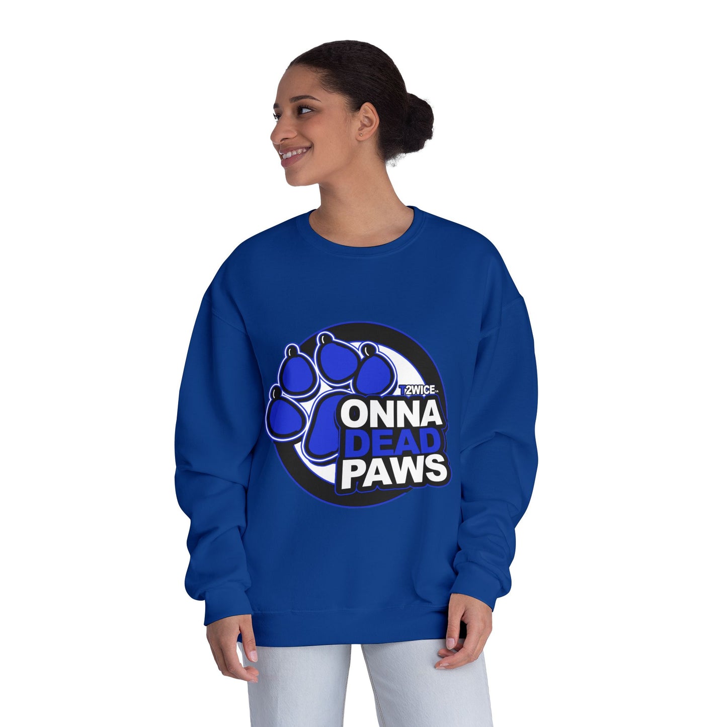 Classic Dead Paws Blue logo  Crewneck Sweatshirt