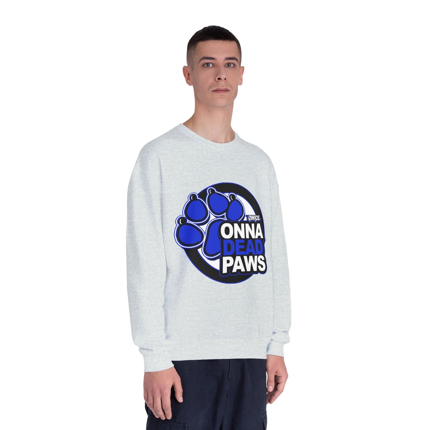 Classic Dead Paws Blue logo  Crewneck Sweatshirt