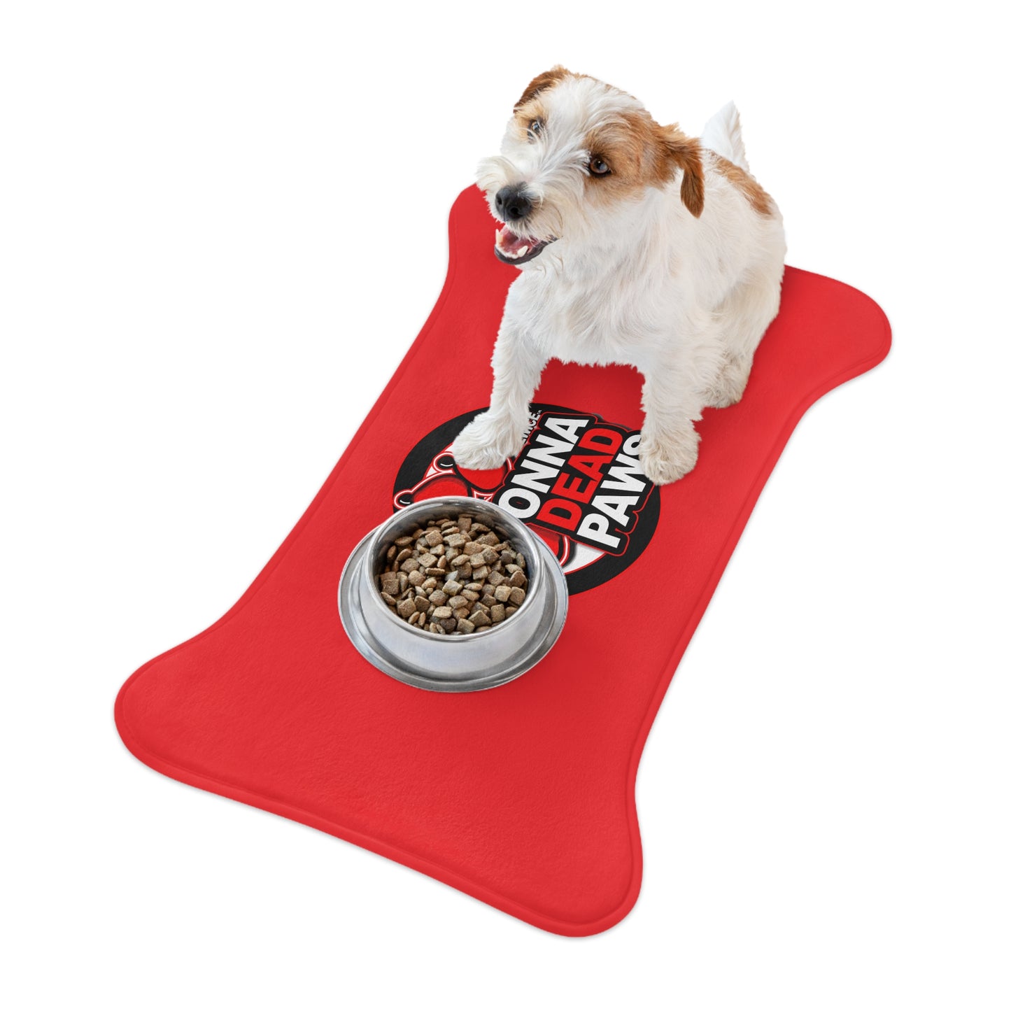 Dead Paws Red Pet Feeding Mats