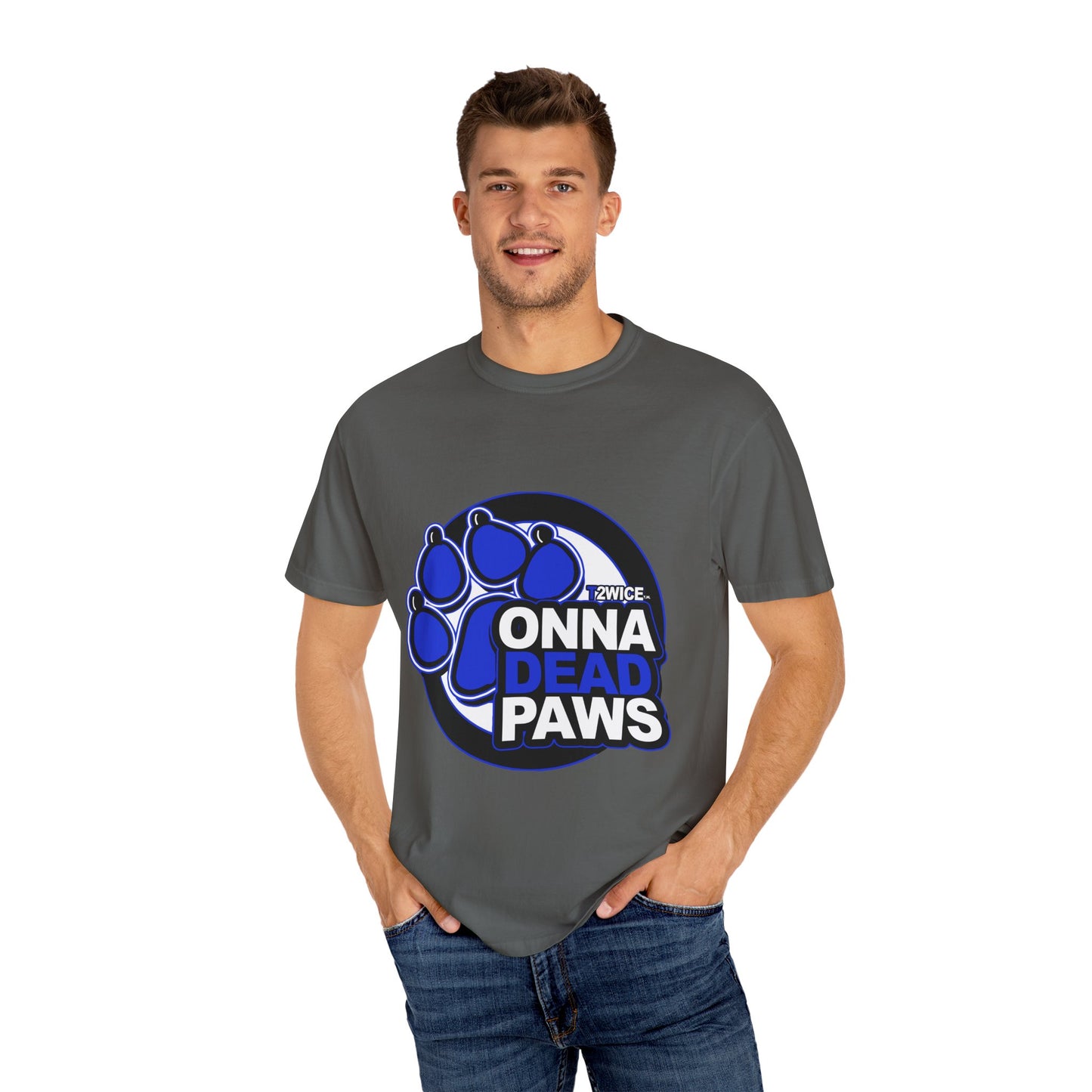 Classic Dead Paws Blue logo T-shirt